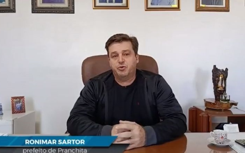 O prefeito de Pranchita, Ronimar Sartor, destaca que o município tem avançado gradativamente nas áreas de infraestrutura