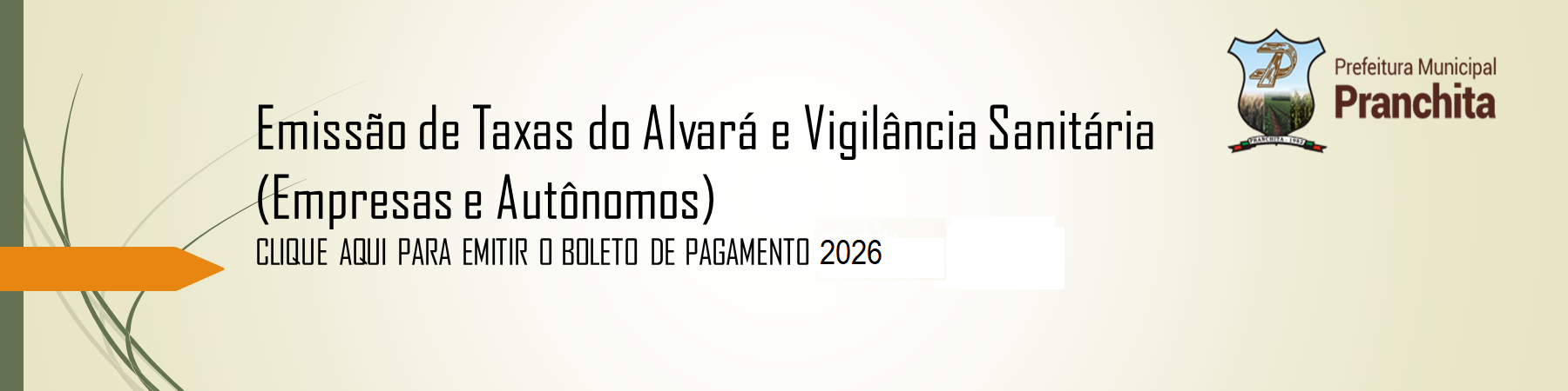Emissão Taxas do Alvará e Vigilância Sanitária