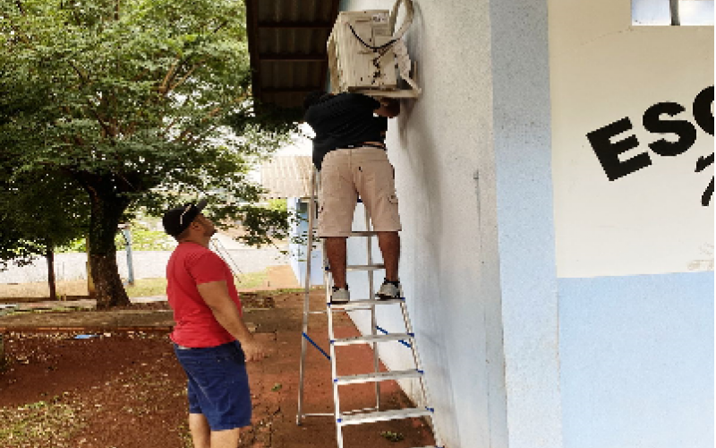 Prefeitura de Pranchita Inicia Melhorias na Escola Municipal Márcia Canzi Malacarne e Climatização para Retorno às Aulas