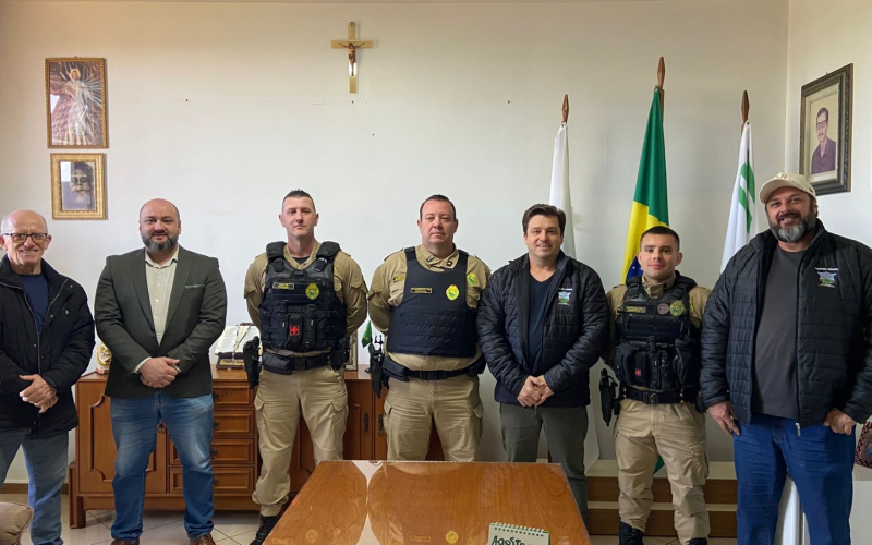 Administração Municipal recebe novo comandante do destacamento da PM de Pranchita